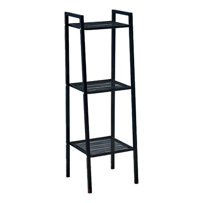 Ladder Bookshelf Metal Contemporary Open Bookcase for Home Office 13.8"L x 13.8"W x 43.3"H Black Clearhalo 'Bookcases' 'furn' 'furn_bookcases' 'Furniture' 'furniture_bookcases' 'Office Furniture' 4951298