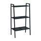 Ladder Bookshelf Metal Contemporary Open Bookcase for Home Office 24"L x 14"W x 43"H Black Clearhalo 'Bookcases' 'furn' 'furn_bookcases' 'Furniture' 'furniture_bookcases' 'Office Furniture' 4951302