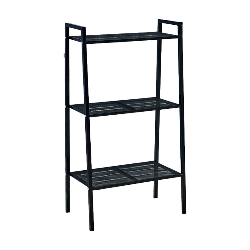 Ladder Bookshelf Metal Contemporary Open Bookcase for Home Office 24"L x 14"W x 43"H Black Clearhalo 'Bookcases' 'furn' 'furn_bookcases' 'Furniture' 'furniture_bookcases' 'Office Furniture' 4951302