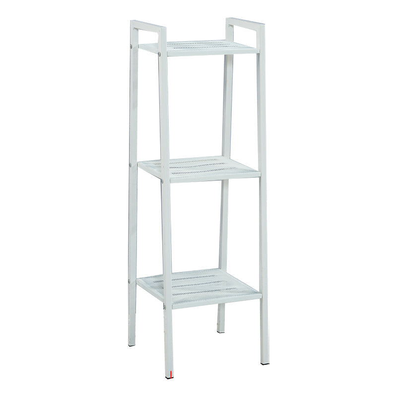 Ladder Bookshelf Metal Contemporary Open Bookcase for Home Office 13.8"L x 13.8"W x 43.3"H White Clearhalo 'Bookcases' 'furn' 'furn_bookcases' 'Furniture' 'furniture_bookcases' 'Office Furniture' 4951306