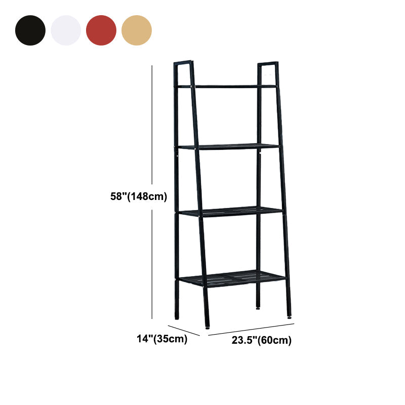 Ladder Bookshelf Metal Contemporary Open Bookcase for Home Office Clearhalo 'Bookcases' 'furn' 'furn_bookcases' 'Furniture' 'furniture_bookcases' 'Office Furniture' 4951307
