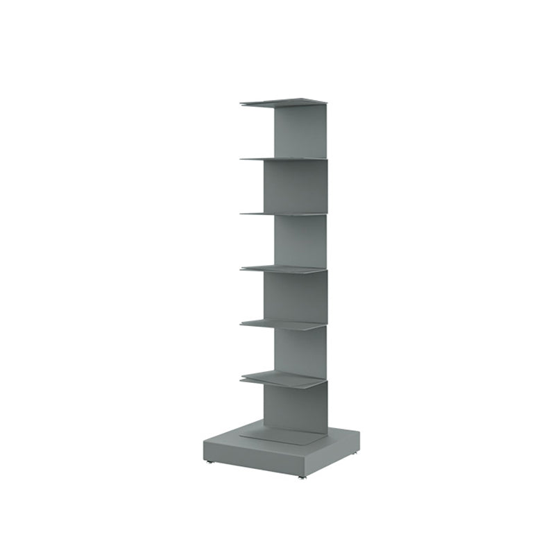 13.78"W Bookshelf Contemporary Style Invisible Bookcase for Home and Office 13.8"L x 13.8"W x 42.9"H Grey Clearhalo 'Bookcases' 'furn' 'furn_bookcases' 'Furniture' 'furniture_bookcases' 'Office Furniture' 4951312