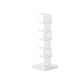 13.78"W Bookshelf Contemporary Style Invisible Bookcase for Home and Office 13.8"L x 13.8"W x 42.9"H White Clearhalo 'Bookcases' 'furn' 'furn_bookcases' 'Furniture' 'furniture_bookcases' 'Office Furniture' 4951313