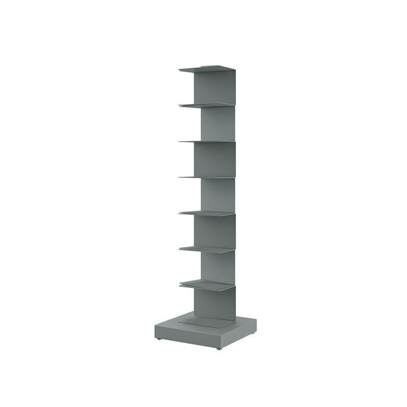 13.78"W Bookshelf Contemporary Style Invisible Bookcase for Home and Office 13.8"L x 13.8"W x 49.6"H Grey Clearhalo 'Bookcases' 'furn' 'furn_bookcases' 'Furniture' 'furniture_bookcases' 'Office Furniture' 4951318