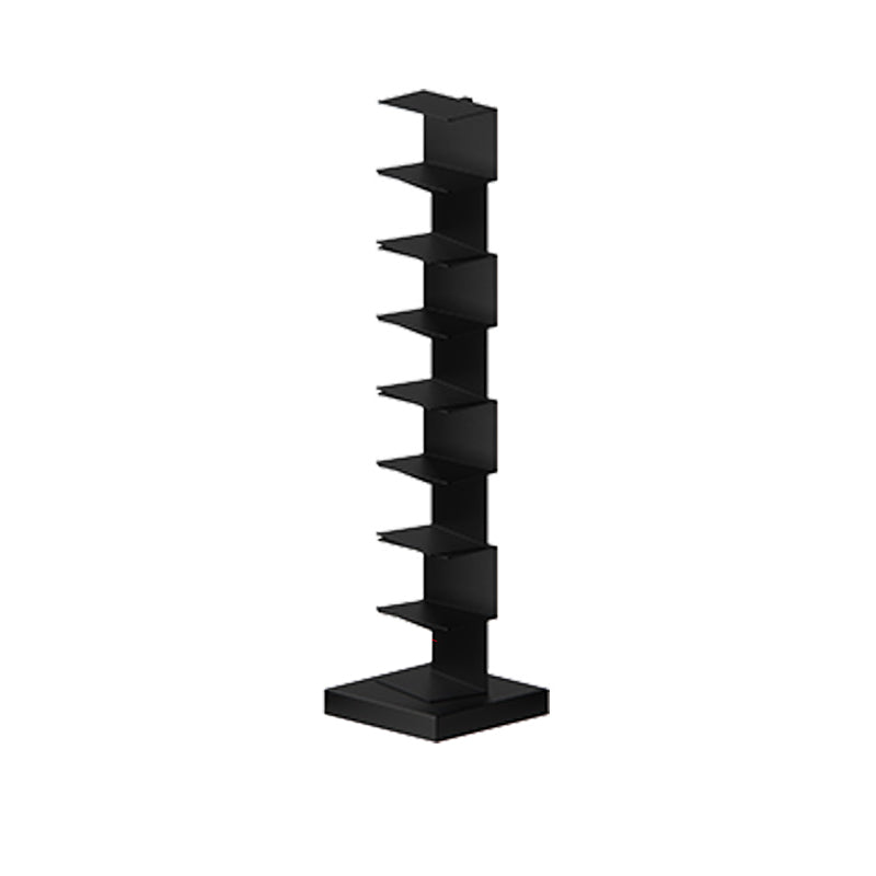 13.78"W Bookshelf Contemporary Style Invisible Bookcase for Home and Office 13.8"L x 13.8"W x 56.7"H Black Clearhalo 'Bookcases' 'furn' 'furn_bookcases' 'Furniture' 'furniture_bookcases' 'Office Furniture' 4951321