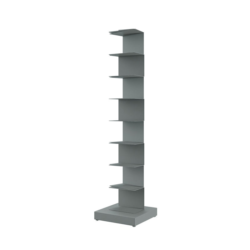 13.78"W Bookshelf Contemporary Style Invisible Bookcase for Home and Office 13.8"L x 13.8"W x 56.7"H Grey Clearhalo 'Bookcases' 'furn' 'furn_bookcases' 'Furniture' 'furniture_bookcases' 'Office Furniture' 4951324