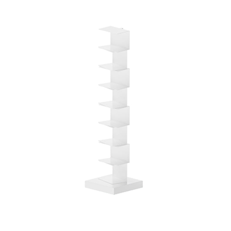 13.78"W Bookshelf Contemporary Style Invisible Bookcase for Home and Office 13.8"L x 13.8"W x 56.7"H White Clearhalo 'Bookcases' 'furn' 'furn_bookcases' 'Furniture' 'furniture_bookcases' 'Office Furniture' 4951326