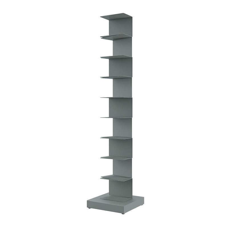 13.78"W Bookshelf Contemporary Style Invisible Bookcase for Home and Office 13.8"L x 13.8"W x 63.4"H Grey Clearhalo 'Bookcases' 'furn' 'furn_bookcases' 'Furniture' 'furniture_bookcases' 'Office Furniture' 4951330