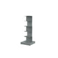 13.78"W Bookshelf Contemporary Style Invisible Bookcase for Home and Office 13.8"L x 13.8"W x 36.2"H Grey Clearhalo 'Bookcases' 'furn' 'furn_bookcases' 'Furniture' 'furniture_bookcases' 'Office Furniture' 4951336