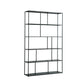 70.87"H Bookcase Black Open Back Modern Style Bookshelf for Home and Office 47.2"L x 11.8"W x 70.9"H Black Clearhalo 'Bookcases' 'furn' 'furn_bookcases' 'Furniture' 'furniture_bookcases' 'Office Furniture' 4951345