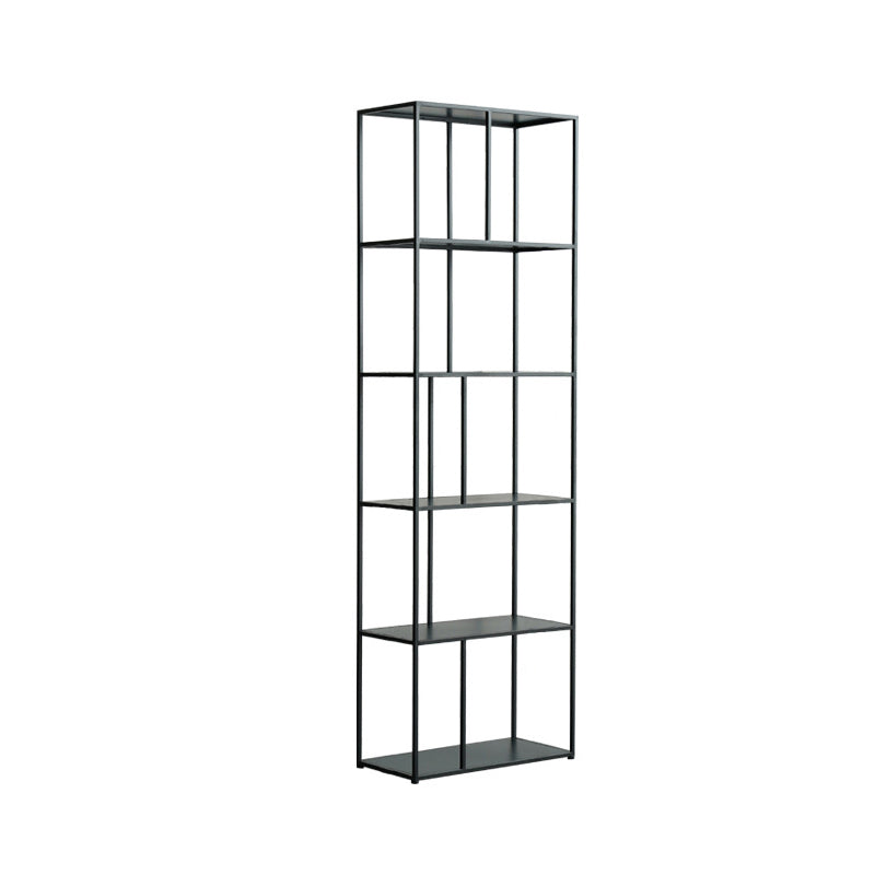 70.87"H Bookcase Black Open Back Modern Style Bookshelf for Home and Office 23.6"L x 11.8"W x 70.9"H Black Clearhalo 'Bookcases' 'furn' 'furn_bookcases' 'Furniture' 'furniture_bookcases' 'Office Furniture' 4951346