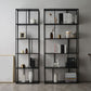 70.87"H Bookcase Black Open Back Modern Style Bookshelf for Home and Office Clearhalo 'Bookcases' 'furn' 'furn_bookcases' 'Furniture' 'furniture_bookcases' 'Office Furniture' 4951347