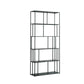 70.87"H Bookcase Black Open Back Modern Style Bookshelf for Home and Office Matte Black Clearhalo 'Bookcases' 'furn' 'furn_bookcases' 'Furniture' 'furniture_bookcases' 'Office Furniture' 4951348
