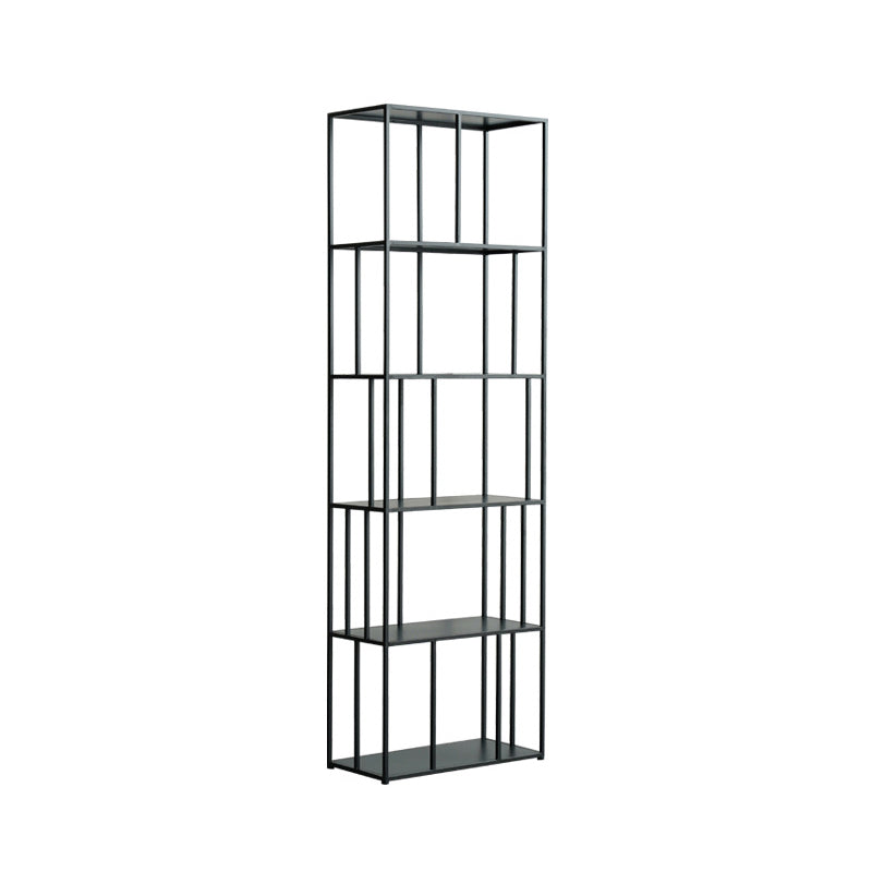 70.87"H Bookcase Black Open Back Modern Style Bookshelf for Home and Office 23.6"L x 11.8"W x 70.9"H Matte Black Clearhalo 'Bookcases' 'furn' 'furn_bookcases' 'Furniture' 'furniture_bookcases' 'Office Furniture' 4951353