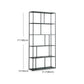 70.87"H Bookcase Black Open Back Modern Style Bookshelf for Home and Office Clearhalo 'Bookcases' 'furn' 'furn_bookcases' 'Furniture' 'furniture_bookcases' 'Office Furniture' 4951357