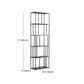 70.87"H Bookcase Black Open Back Modern Style Bookshelf for Home and Office Clearhalo 'Bookcases' 'furn' 'furn_bookcases' 'Furniture' 'furniture_bookcases' 'Office Furniture' 4951360