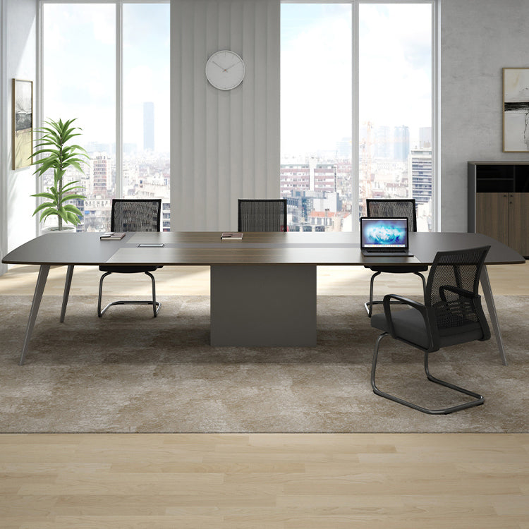 Industrial Style Office Writing Desk Home Bedroom Artificial Wood Desk 110.2"L x 47.2"W x 29.5"H Clearhalo 'furn' 'furn_office_desk' 'Furniture' 'furniture_office_desk' 'Office Desks' 'Office Furniture' 'office_desk' 4951400