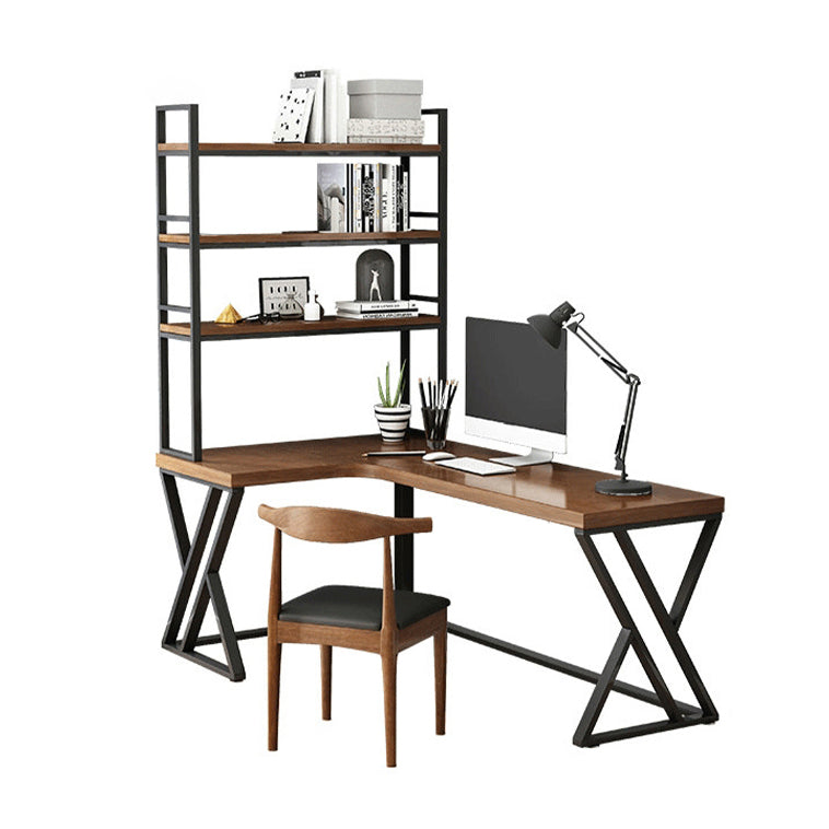 Solid Wood L-Shaped Work Table Fixed Home Office Modern Writing Desk Left Hand Return Clearhalo 'furn' 'furn_office_desk' 'Furniture' 'furniture_office_desk' 'Office Desks' 'Office Furniture' 'office_desk' 4952356