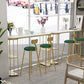 Glam Iron Bar Dining Table Stone Top Oval Indoor Bistro Table with 2-Shelf Fixed Table Clearhalo 'Bar Furniture' 'Bar Tables' 'bar_tables' 'furn' 'furn_bar_tables' 'Furniture' 'furniture_bar_tables' 'Kitchen & Dining Furniture' 4952388