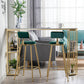 Stone Bar Dining Table Glam Bar Table with Double Pedestal for Dining Room Porch Clearhalo 'Bar Furniture' 'Bar Tables' 'bar_tables' 'furn' 'furn_bar_tables' 'Furniture' 'furniture_bar_tables' 'Kitchen & Dining Furniture' 4952420