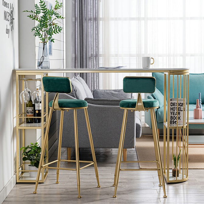 Stone Bar Dining Table Glam Bar Table with Double Pedestal for Dining Room Porch Clearhalo 'Bar Furniture' 'Bar Tables' 'bar_tables' 'furn' 'furn_bar_tables' 'Furniture' 'furniture_bar_tables' 'Kitchen & Dining Furniture' 4952420