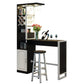 Contemporary Bar Dining Table Rectangle Bar Dining Table with Trestle Base Black-White Clearhalo 'Bar Furniture' 'Bar Tables' 'bar_tables' 'Furniture' 'furniture_bar_tables' 'Kitchen & Dining Furniture' 4952431