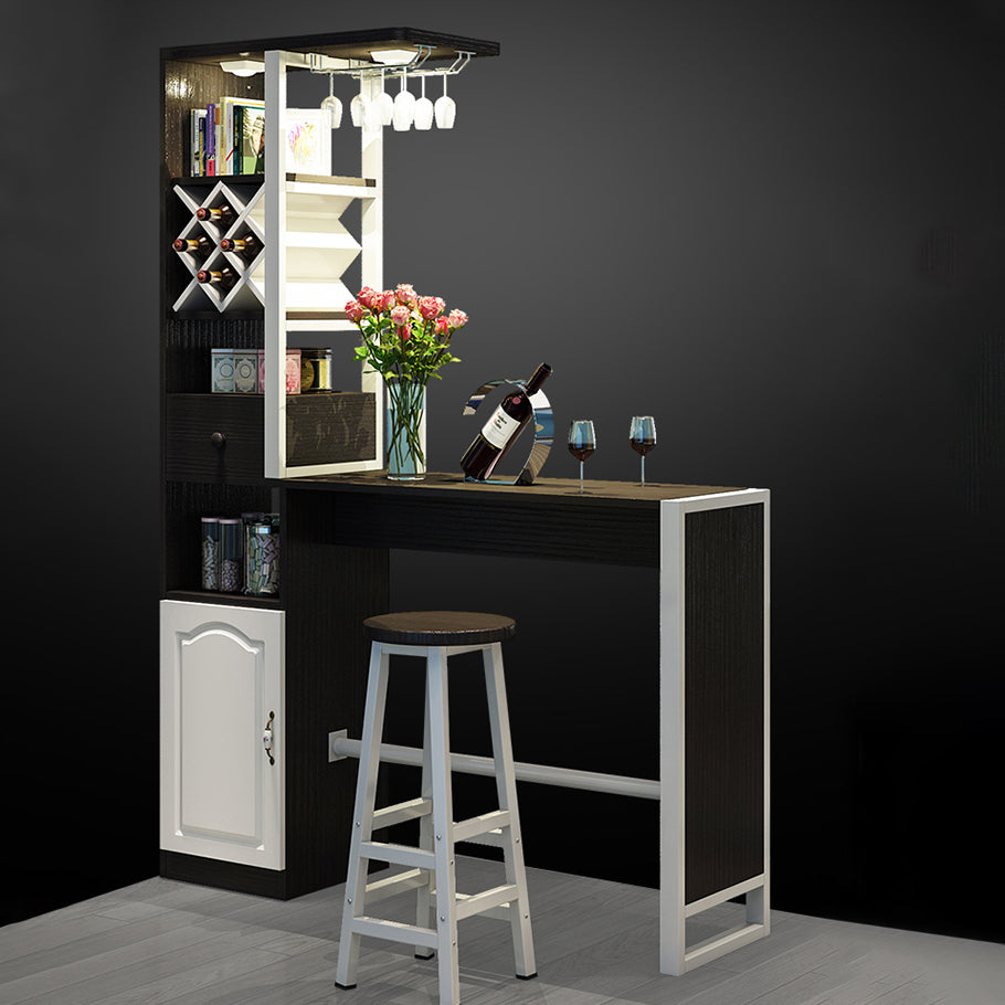 Contemporary Bar Dining Table Rectangle Bar Dining Table with Trestle Base Clearhalo 'Bar Furniture' 'Bar Tables' 'bar_tables' 'Furniture' 'furniture_bar_tables' 'Kitchen & Dining Furniture' 4952435