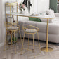 White Rectangle Bar Table Contemporary Bar Table with Sled Base Clearhalo 'Bar Furniture' 'Bar Tables' 'bar_tables' 'furn' 'furn_bar_tables' 'Furniture' 'furniture_bar_tables' 'Kitchen & Dining Furniture' 4952451