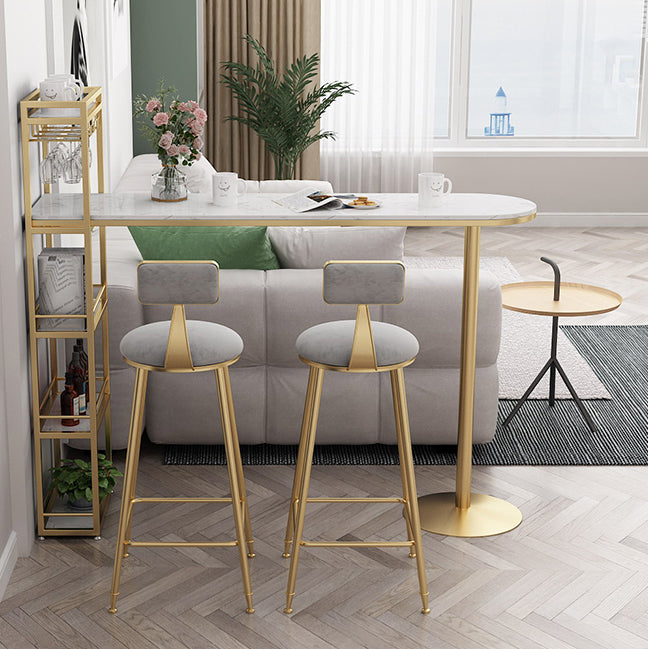 White Rectangle Bar Table Contemporary Bar Table with Sled Base Clearhalo 'Bar Furniture' 'Bar Tables' 'bar_tables' 'furn' 'furn_bar_tables' 'Furniture' 'furniture_bar_tables' 'Kitchen & Dining Furniture' 4952452