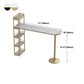 White Rectangle Bar Table Contemporary Bar Table with Sled Base Clearhalo 'Bar Furniture' 'Bar Tables' 'bar_tables' 'furn' 'furn_bar_tables' 'Furniture' 'furniture_bar_tables' 'Kitchen & Dining Furniture' 4952459