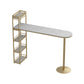 White Rectangle Bar Table Contemporary Bar Dining Table with Sled Base Clearhalo 'Bar Furniture' 'Bar Tables' 'bar_tables' 'Furniture' 'furniture_bar_tables' 'Kitchen & Dining Furniture' 4952465