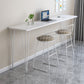 Wood Bar Dining Table Modern Rectangle Bar Table with 4 Legs Base for Milk Tea Shop White White Clearhalo 'Bar Furniture' 'Bar Tables' 'bar_tables' 'furn' 'furn_bar_tables' 'Furniture' 'furniture_bar_tables' 'Kitchen & Dining Furniture' 4952481