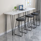 Wood Bar Dining Table Modern Rectangle Bar Table with 4 Legs Base for Milk Tea Shop Clearhalo 'Bar Furniture' 'Bar Tables' 'bar_tables' 'furn' 'furn_bar_tables' 'Furniture' 'furniture_bar_tables' 'Kitchen & Dining Furniture' 4952489