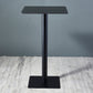 Industrial Black Iron Bar Dining Table Stone Top Engineered Wood Indoor Bistro Table 23.6"L x 23.6"W x 41.3"H Black Square Clearhalo 'Bar Furniture' 'Bar Tables' 'bar_tables' 'furn' 'furn_bar_tables' 'Furniture' 'furniture_bar_tables' 'Kitchen & Dining Furniture' 4952560