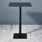 Industrial Black Iron Bar Dining Table Stone Top Engineered Wood Indoor Bistro Table 27.6"L x 27.6"W x 41.3"H Black Square Clearhalo 'Bar Furniture' 'Bar Tables' 'bar_tables' 'furn' 'furn_bar_tables' 'Furniture' 'furniture_bar_tables' 'Kitchen & Dining Furniture' 4952562