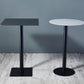 Industrial Black Iron Bar Dining Table Stone Top Engineered Wood Indoor Bistro Table Clearhalo 'Bar Furniture' 'Bar Tables' 'bar_tables' 'furn' 'furn_bar_tables' 'Furniture' 'furniture_bar_tables' 'Kitchen & Dining Furniture' 4952563