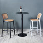Industrial Black Iron Bar Dining Table Stone Top Engineered Wood Indoor Bistro Table Clearhalo 'Bar Furniture' 'Bar Tables' 'bar_tables' 'furn' 'furn_bar_tables' 'Furniture' 'furniture_bar_tables' 'Kitchen & Dining Furniture' 4952573