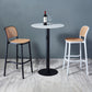Industrial Black Iron Bar Dining Table Stone Top Engineered Wood Indoor Bistro Table Clearhalo 'Bar Furniture' 'Bar Tables' 'bar_tables' 'furn' 'furn_bar_tables' 'Furniture' 'furniture_bar_tables' 'Kitchen & Dining Furniture' 4952574