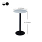 Industrial Black Iron Bar Dining Table Stone Top Engineered Wood Indoor Bistro Table Clearhalo 'Bar Furniture' 'Bar Tables' 'bar_tables' 'furn' 'furn_bar_tables' 'Furniture' 'furniture_bar_tables' 'Kitchen & Dining Furniture' 4952579