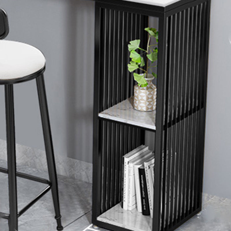 Contemporary Bar Dining Table Stone Rectangle Bar Table with Sled Base Clearhalo 'Bar Furniture' 'Bar Tables' 'bar_tables' 'furn' 'furn_bar_tables' 'Furniture' 'furniture_bar_tables' 'Kitchen & Dining Furniture' 4952620