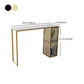 Contemporary Bar Dining Table Stone Rectangle Bar Table with Sled Base Clearhalo 'Bar Furniture' 'Bar Tables' 'bar_tables' 'furn' 'furn_bar_tables' 'Furniture' 'furniture_bar_tables' 'Kitchen & Dining Furniture' 4952622