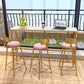 Traditional Luxury Bar Dining Table Stone Rectangle Bar Table with Trestle Base 78.7"L x 15.7"W x 41.3"H White Without Chairs Clearhalo 'Bar Furniture' 'Bar Tables' 'bar_tables' 'furn' 'furn_bar_tables' 'Furniture' 'furniture_bar_tables' 'Kitchen & Dining Furniture' 4952627