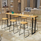 Wood Bar Dining Table Traditional Luxury Rectangle Bar Table with Sled Base 86.6"L x 15.7"W x 41.3"H Without Chairs Clearhalo 'Bar Furniture' 'Bar Tables' 'bar_tables' 'furn' 'furn_bar_tables' 'Furniture' 'furniture_bar_tables' 'Kitchen & Dining Furniture' 4952643