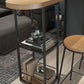 Pine Wood Bar Dining Table Modern Bar Table with Double Pedestal for Dining Room Balcony Clearhalo 'Bar Furniture' 'Bar Tables' 'bar_tables' 'furn' 'furn_bar_tables' 'Furniture' 'furniture_bar_tables' 'Kitchen & Dining Furniture' 4952668