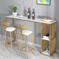 Stone Bar Dining Table Modern Rectangle Bar Table with Double Pedestal for Balcony Clearhalo 'Bar Furniture' 'Bar Tables' 'bar_tables' 'furn' 'furn_bar_tables' 'Furniture' 'furniture_bar_tables' 'Kitchen & Dining Furniture' 4952769