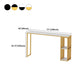 Stone Bar Dining Table Modern Rectangle Bar Table with Double Pedestal for Balcony Clearhalo 'Bar Furniture' 'Bar Tables' 'bar_tables' 'furn' 'furn_bar_tables' 'Furniture' 'furniture_bar_tables' 'Kitchen & Dining Furniture' 4952775