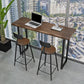 Pine Wood Bar Dining Table Industrial Bar Table with Sled Base for Balcony 63"L x 15.7"W x 41.3"H Without Chairs Clearhalo 'Bar Furniture' 'Bar Tables' 'bar_tables' 'furn' 'furn_bar_tables' 'Furniture' 'furniture_bar_tables' 'Kitchen & Dining Furniture' 4952776