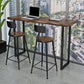 Pine Wood Bar Dining Table Industrial Bar Table with Sled Base for Balcony 47.2"L x 15.7"W x 41.3"H Without Chairs Clearhalo 'Bar Furniture' 'Bar Tables' 'bar_tables' 'furn' 'furn_bar_tables' 'Furniture' 'furniture_bar_tables' 'Kitchen & Dining Furniture' 4952778