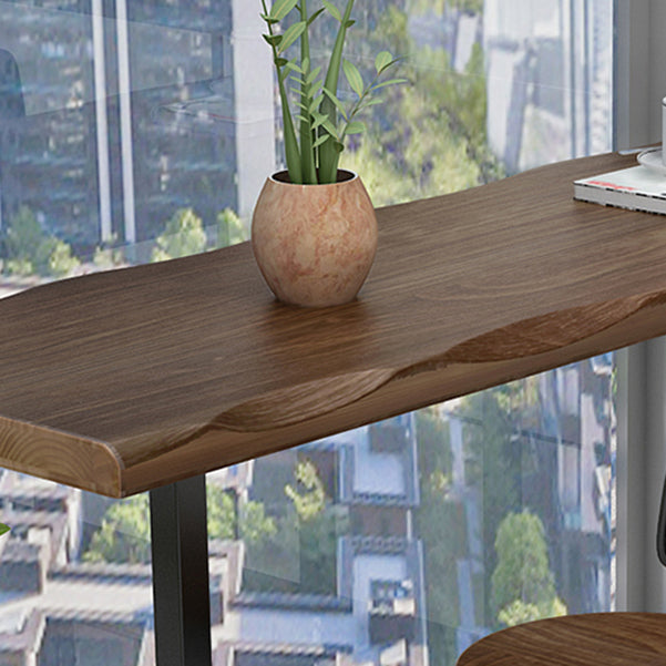 Pine Wood Bar Dining Table Industrial Bar Table with Sled Base for Balcony Clearhalo 'Bar Furniture' 'Bar Tables' 'bar_tables' 'furn' 'furn_bar_tables' 'Furniture' 'furniture_bar_tables' 'Kitchen & Dining Furniture' 4952781