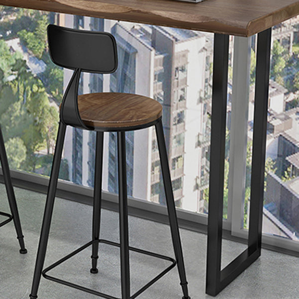 Pine Wood Bar Dining Table Industrial Bar Table with Sled Base for Balcony Clearhalo 'Bar Furniture' 'Bar Tables' 'bar_tables' 'furn' 'furn_bar_tables' 'Furniture' 'furniture_bar_tables' 'Kitchen & Dining Furniture' 4952783